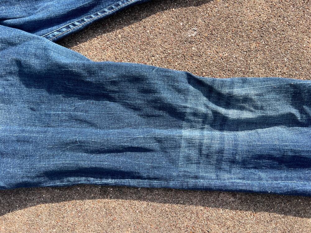 Daytrip Virgo Bootcut Jeans Womens Size 34 Blue Distressed Denim Y2K - Picture 7 of 9